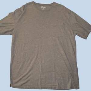 Duluth Trading Co Mens Longtail T-Shirt sz XL Cotton Gray Front Pocket